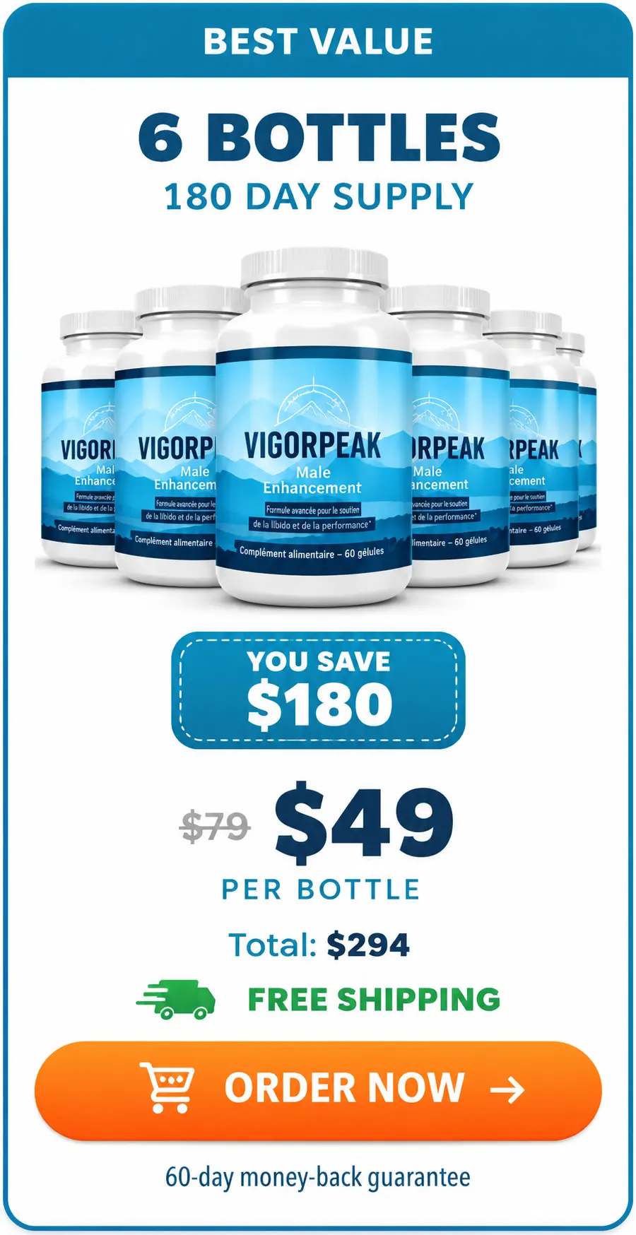 VigorPeak 6 Bottle Price